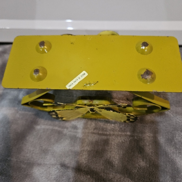 Vintage 70s mcm vibe metal Butterfly napkin holder - Picture 9 of 13